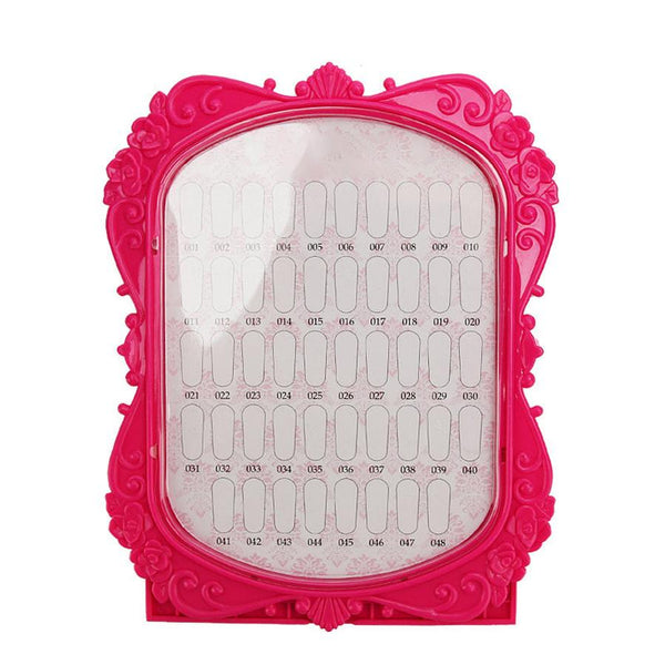 HKM-544979 Nail Polish Dustproof Color Card - Two-Sided Display Board with 48 Vibrant Shades