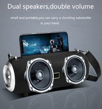 HKM-544979 TWS Mini Bluetooth Speaker with FM Radio, Portable Audio Device, Built-in Bluetooth, Supports U Disk and AUX Playback