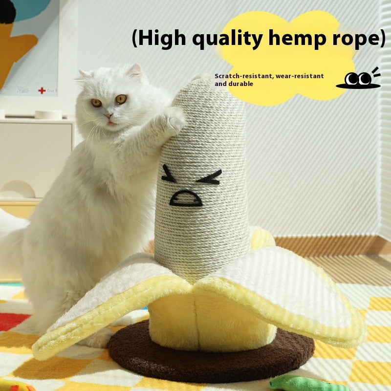 HKM-5449917 Banana Sisal Vertical Scratching Pole for Pets