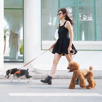 HKM-5450045 Comfortable Super-Fiber Traction Rope for Small to Medium Dogs - Non-Retractable Design in Apricot