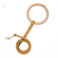 HKM-5450045 Comfortable Super-Fiber Traction Rope for Small to Medium Dogs - Non-Retractable Design in Apricot
