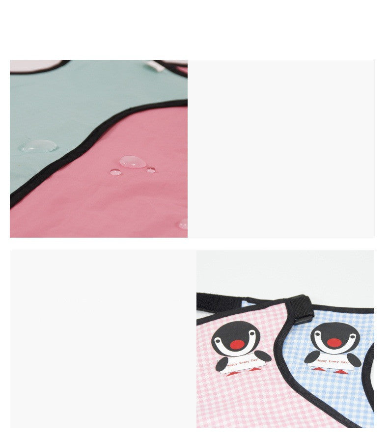 HKM-5450813 Waterproof Dog Apron with Cartoon Design - Available in Pink, Blue, and Mushroom Patterns