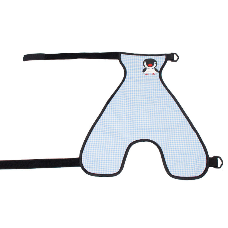 HKM-5450813 Waterproof Dog Apron with Cartoon Design - Available in Pink, Blue, and Mushroom Patterns