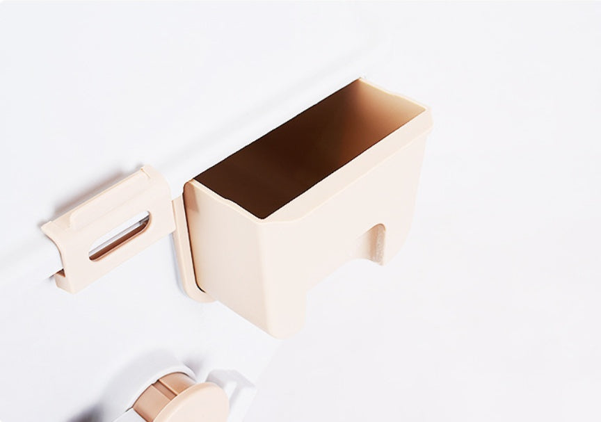 HKM-5451709 Semi-Enclosed Cat Litter Box with Tipping Bucket - Available in Beige, Green, and Pink