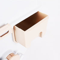 HKM-5451709 Semi-Enclosed Cat Litter Box with Tipping Bucket - Available in Beige, Green, and Pink