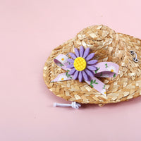 HKM-5452221 Daisy Sunflower Cat Accessory Set with Collar and Hat - Multiple Colors Available