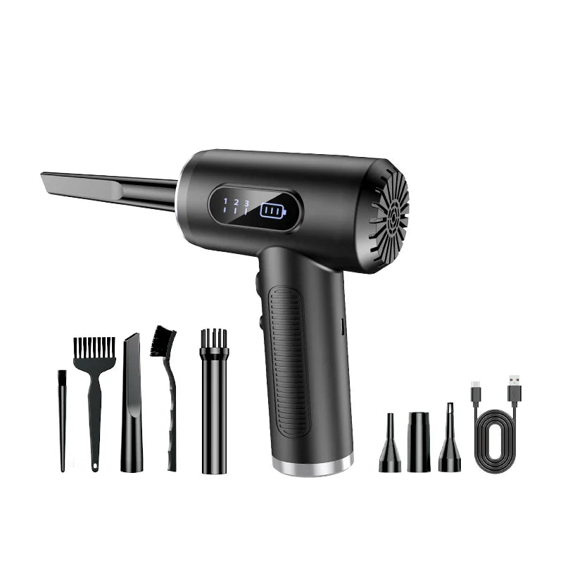 HKM-545235 2-in-1 Smart Jet Turbo Air Blower and Vacuum Cleaner for High-Pressure Cleaning of Cars and Computers