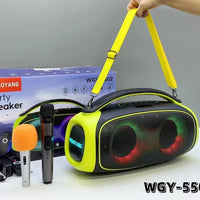 HKM-545491 High Power Portable Handheld Wireless Speaker with RGB Lights and Microphone