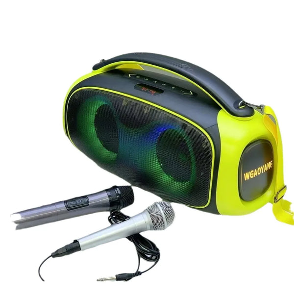 HKM-545491 High Power Portable Handheld Wireless Speaker with RGB Lights and Microphone