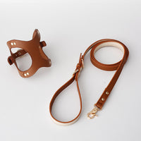 HKM-5455293 Leather Dog Chest Strap with Traction Rope and Toilet Bag - Multiple Colors Available
