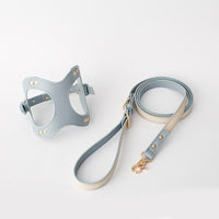 HKM-5455293 Leather Dog Chest Strap with Traction Rope and Toilet Bag - Multiple Colors Available