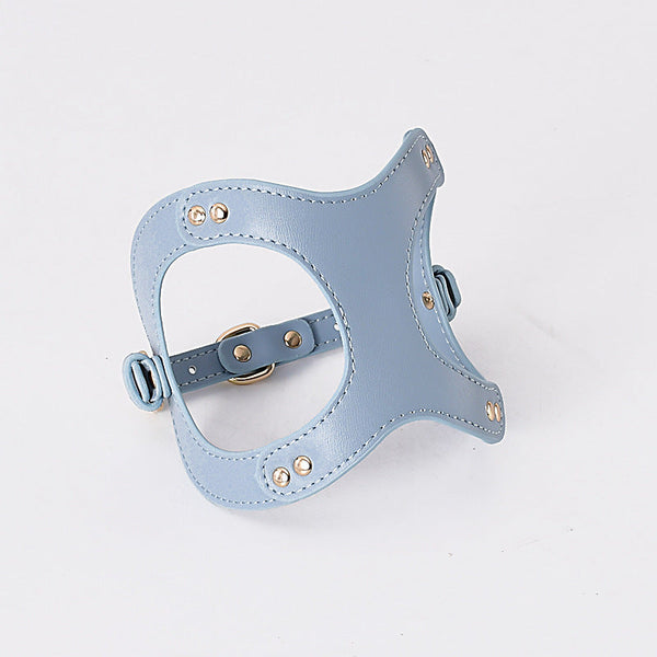 HKM-5455293 Leather Dog Chest Strap with Traction Rope and Toilet Bag - Multiple Colors Available