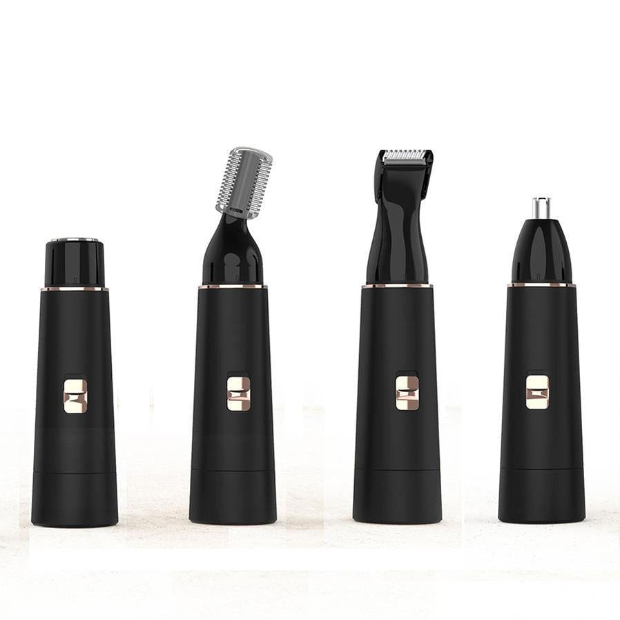 HKM-545555 4-in-1 Electric Facial and Body Hair Removal Tool – Painless, Portable Shaver for Women with Multiple Heads