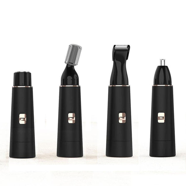 HKM-545555 4-in-1 Electric Facial and Body Hair Removal Tool – Painless, Portable Shaver for Women with Multiple Heads