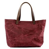 HKM-545555 Large Capacity Waterproof Oil Wax Canvas Handbag with Cowhide Trim - Versatile Shoulder Tote Bag