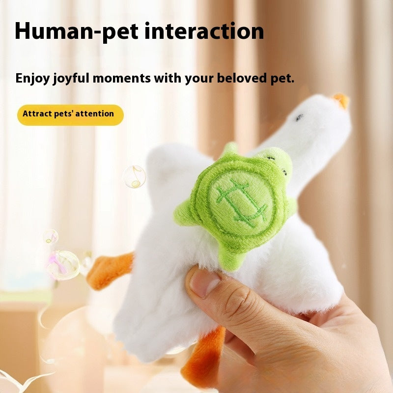 HKM-5455677 Sound Simulation Plush Cat Teaser Toy with USB Charging