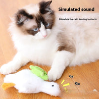 HKM-5455677 Sound Simulation Plush Cat Teaser Toy with USB Charging