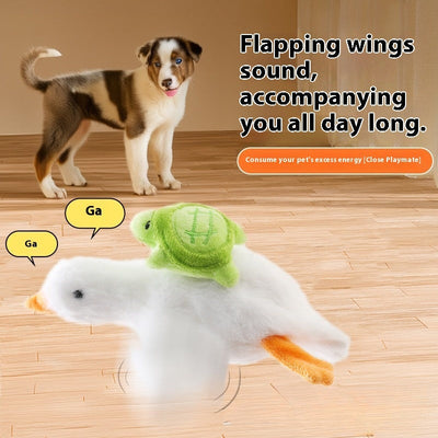 HKM-5455677 Sound Simulation Plush Cat Teaser Toy with USB Charging