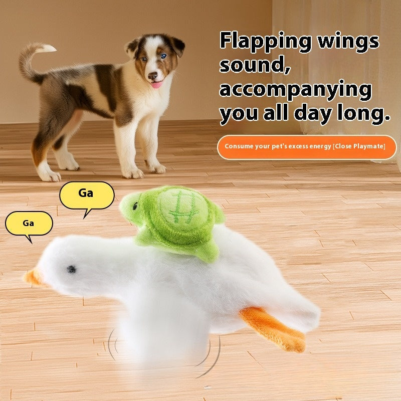 HKM-5455677 Sound Simulation Plush Cat Teaser Toy with USB Charging