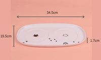 HKM-5456189 Ceramic Cat Water Bowl with Scale - Ideal for Kittens and Adult Cats, 350ml Capacity