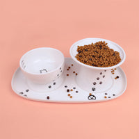 HKM-5456189 Ceramic Cat Water Bowl with Scale - Ideal for Kittens and Adult Cats, 350ml Capacity