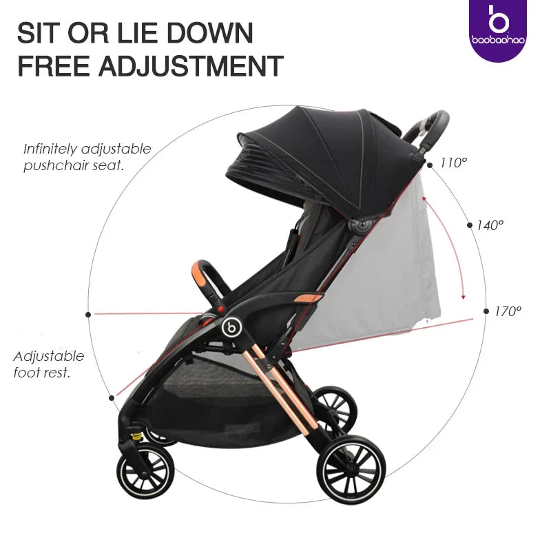 HKM-545683 Foldable Baby Stroller with Carrier for Newborn - Lightweight Travel Design