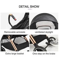 HKM-545683 Foldable Baby Stroller with Carrier for Newborn - Lightweight Travel Design