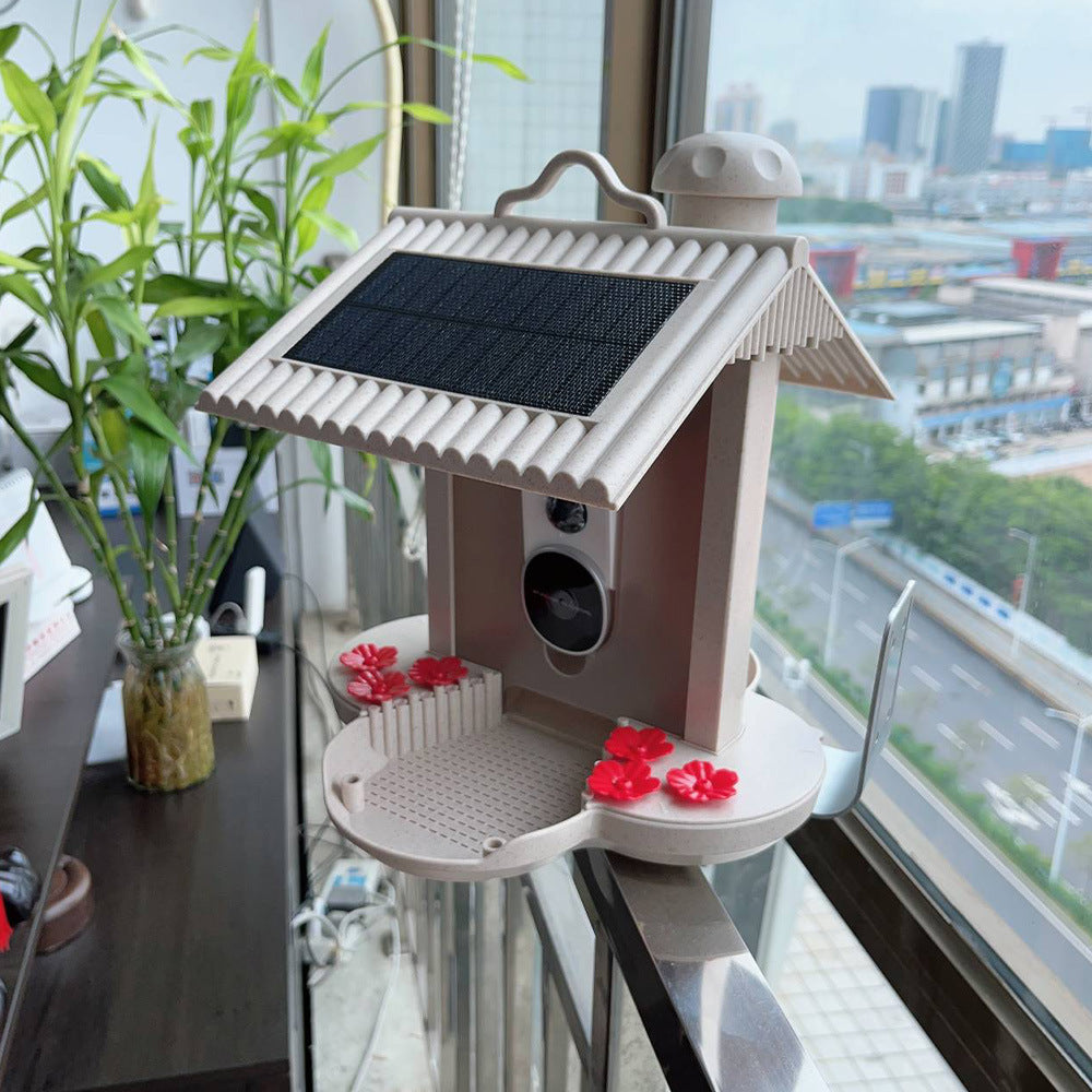HKM-545747 Intelligent Bird Feeder with 160-Degree Wide Angle and AI Identification, Waterproof Design and Night Vision