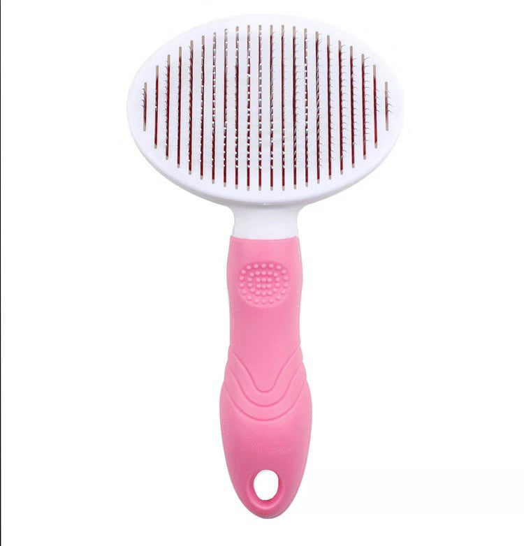HKM-5457597 Automatic Pet Hair Removal Comb with Non-Slip Grip - Available in Blue and Pink