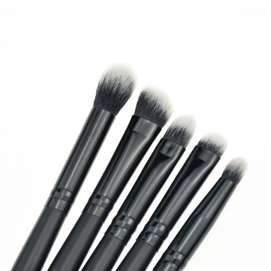 HKM-545875 Small 5-Piece Eye Makeup Brush Set for Eyeshadow, Contouring, and Concealing