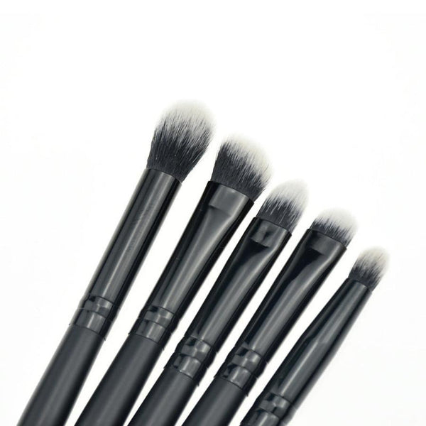HKM-545875 Small 5-Piece Eye Makeup Brush Set for Eyeshadow, Contouring, and Concealing