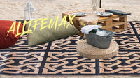 HKM-546003 Hand Woven Recycled Plastic Flat Weave Outdoor Rug - Large Polypropylene Floor Mat