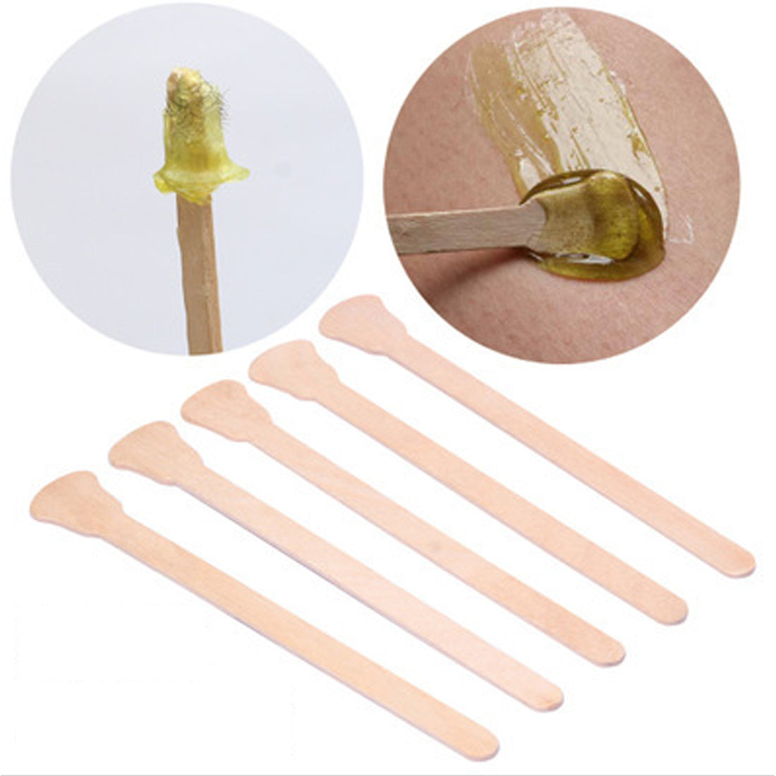 HKM-546067 Bamboo Disposable Sticks for Tongue Depressing and Hair Removal - 12.5cm Wooden Length