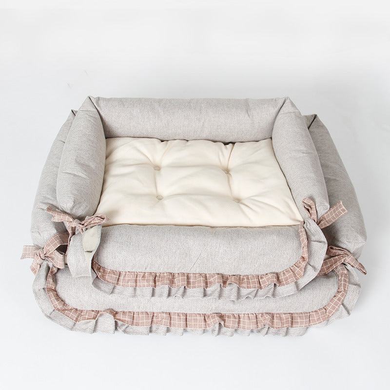 HKM-5461821 Pet Nest Sniffing Pad for Dogs - Anti Choking Energy Release & Slow Feeding Training Toy, Available in Star Moon and Brown, Sizes S & L