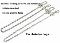 HKM-5464381 Stainless Steel Small Chain Dog Safety Restraint for Car Travel