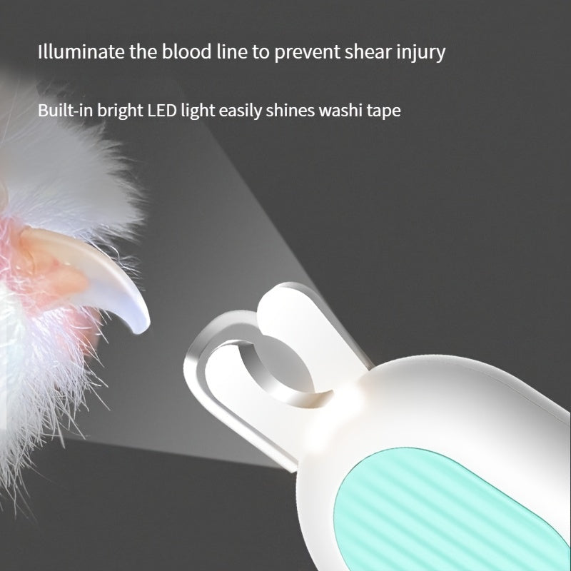 HKM-5465021 Pet Nail Clippers with LED Light and Integrated Grinder for Safe and Effortless Trimming