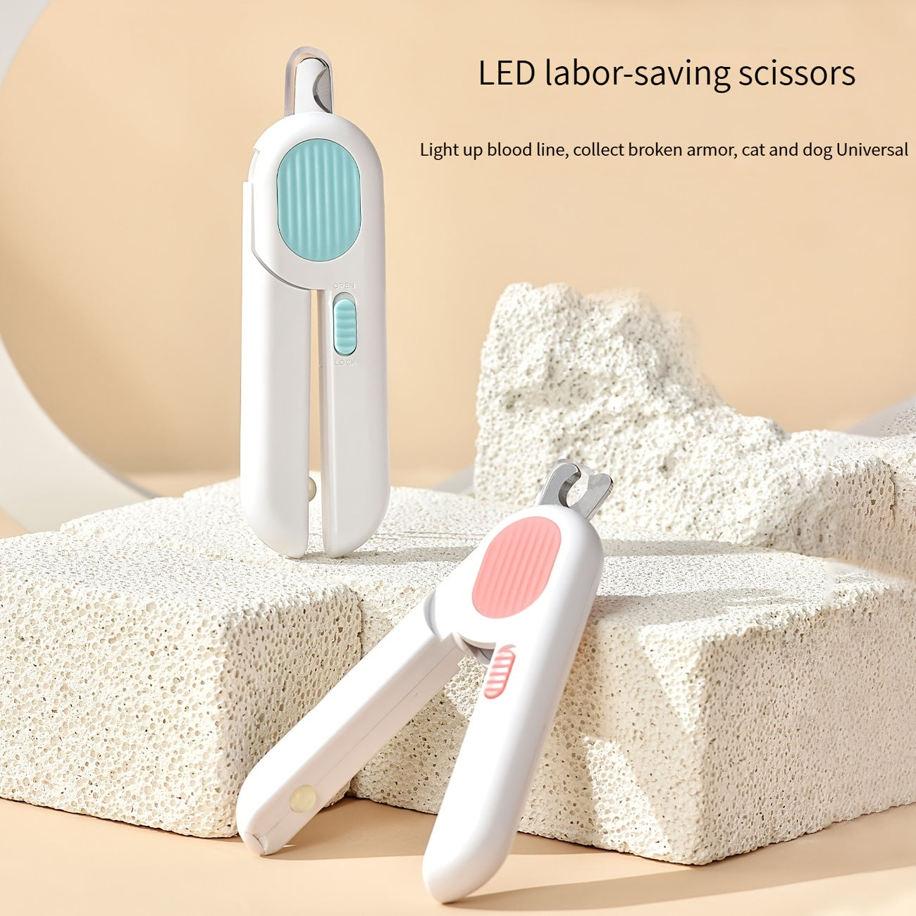 HKM-5465021 Pet Nail Clippers with LED Light and Integrated Grinder for Safe and Effortless Trimming