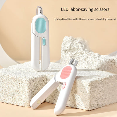 HKM-5465021 Pet Nail Clippers with LED Light and Integrated Grinder for Safe and Effortless Trimming