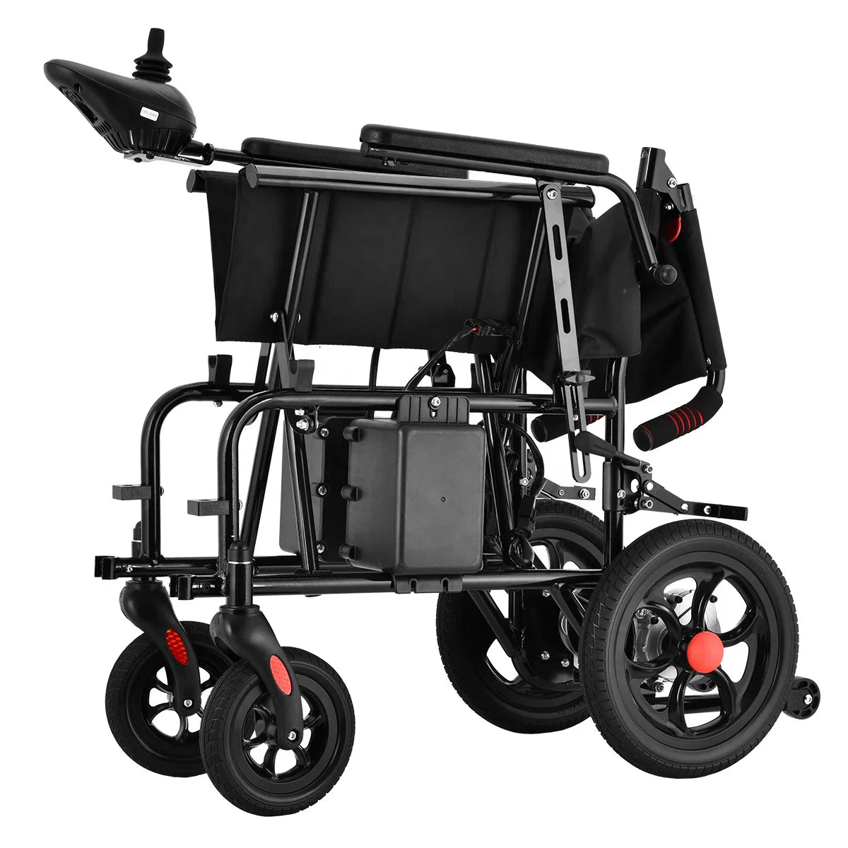 HKM-546515 Lightweight Foldable Electric Wheelchair with Carbon Steel Frame for All Terrain Use