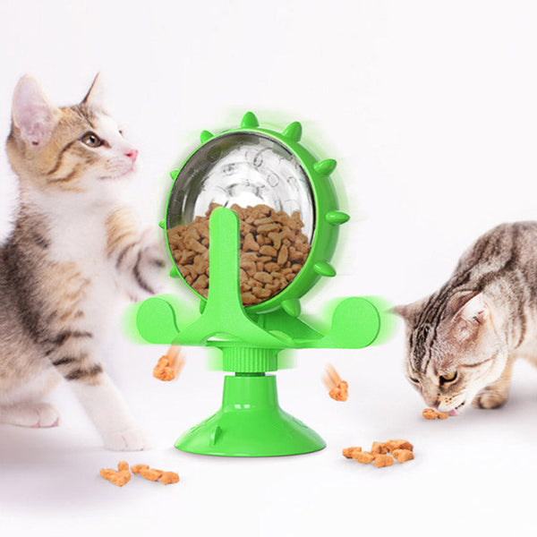 HKM-5465533 Multi-Functional Cat Toy with Food Leakage and 360¡ã Rotating Design