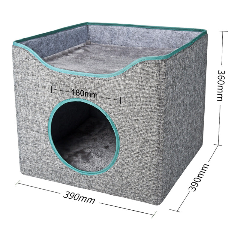 HKM-5465789 Large Enclosed Pet Nest for Deep Sleep - Easy to Clean, Four-Season Comfort