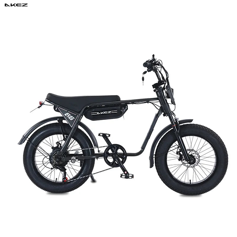 HKM-546579 48V 13AH Off-Road Electric Mountain Bike with 20 Inch Fat Tires and 7-Speed Gears