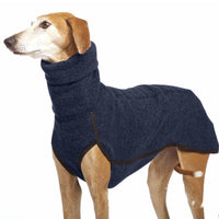 HKM-5465917 Winter Warm High Collar Pet Coat for Medium to Large Dogs, Fleece Pullover for Comfort and Style