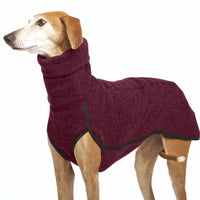 HKM-5465917 Winter Warm High Collar Pet Coat for Medium to Large Dogs, Fleece Pullover for Comfort and Style