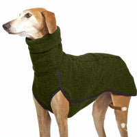 HKM-5465917 Winter Warm High Collar Pet Coat for Medium to Large Dogs, Fleece Pullover for Comfort and Style