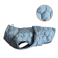 HKM-5466173 Thickened Warm Dog Clothes for Outdoor Use in Gray and Olive Green