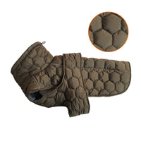 HKM-5466173 Thickened Warm Dog Clothes for Outdoor Use in Gray and Olive Green