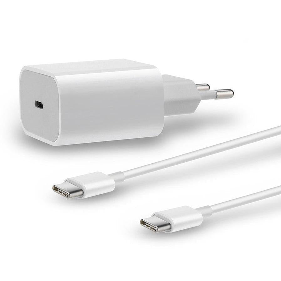 HKM-546707 20W USB-C Power Adapter with 1 Meter Fast Charging Cable - European Standard Travel Charger