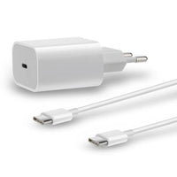 HKM-546707 20W USB-C Power Adapter with 1 Meter Fast Charging Cable - European Standard Travel Charger