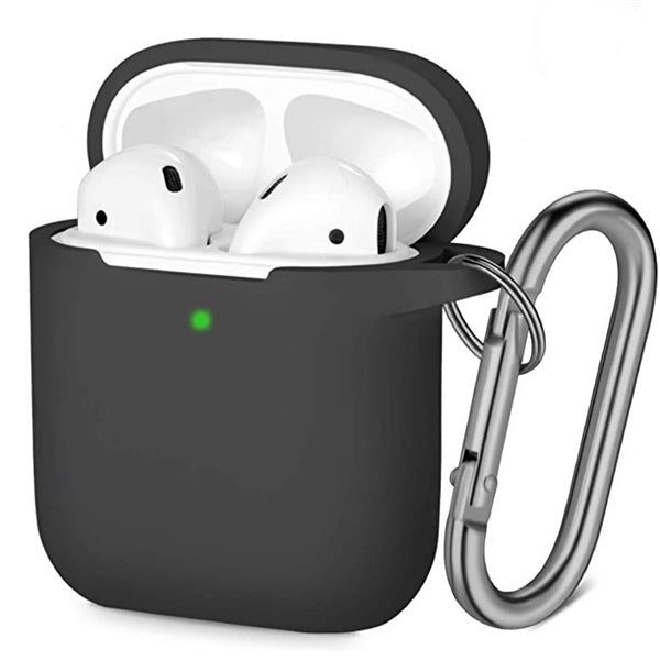 HKM-546707 Silicone Anti-Fall Case for AirPods 2nd Generation - Simple Solid Color Design